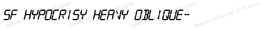 SF Hypocrisy Heavy Oblique字体转换
